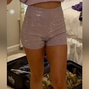 Rhinestone Zip Shorts